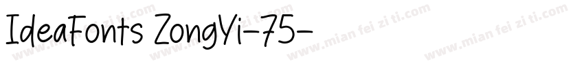 IdeaFonts ZongYi-75字体转换